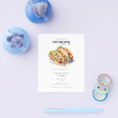 Budget Waterverf foto Tacos repetitie diner Flyer (Enkel)