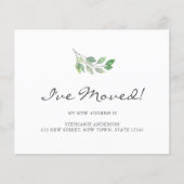 Budget Waterverf Green Moving Aankondiging (Voorkant)