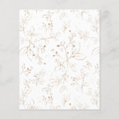 Budget Waterverf Greenery Sage and Gold Wedding Flyer (Achterkant)