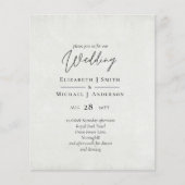 BUDGET Waterverf grijze bruiloft nodigt uit (Voorkant)