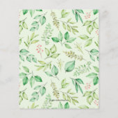 Budget Waterverf Groene Verjaardagsuitnodiging (Achterkant)