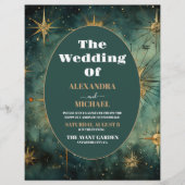 Budget  Waterverf Hemelse bruiloft Flyer (Voorkant)