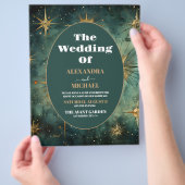 Budget  Waterverf Hemelse bruiloft Flyer (Hand)