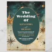 Budget  Waterverf Hemelse bruiloft Flyer (Voorkant)