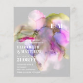 BUDGET Waterverf Huwelijk Abstract Paars Grijs (Voorkant)