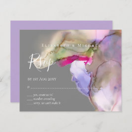 BUDGET Waterverf Huwelijk Abstract Paars  rsvp
