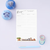 Budget Waterverf Keukenplank gebruiksvoorwerpen Re Flyer (Enkel)