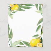 Budget Waterverf Lemon Botanical Wedding (Achterkant)