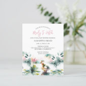 Budget Waterverf Meisje Baby shower Duck Thema (Staand voorkant)