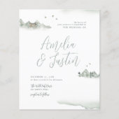 Budget Waterverf Mountains Destination Wedding (Voorkant)
