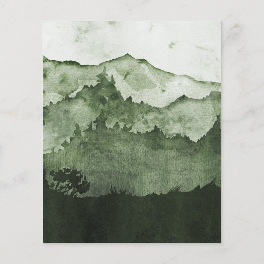 Budget Waterverf Mountains Weddenschap (Achterkant)