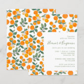 Budget Waterverf Oranje Fruit Script Bruiloft (Voorkant / Achterkant)