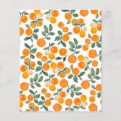 Budget Waterverf Oranje Fruit Script Bruiloft (Achterkant)