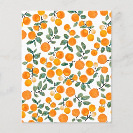 Budget Waterverf Oranje Fruit Script Weduwen (Achterkant)