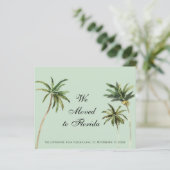Budget Waterverf Palm Trees Moving Aankondiging (Staand voorkant)
