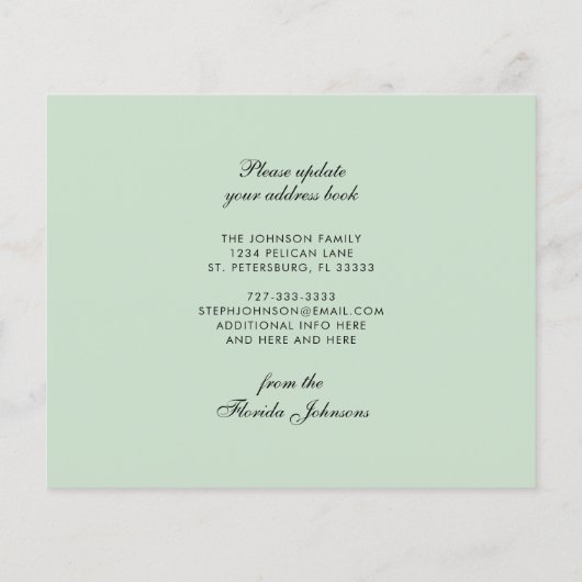 Budget Waterverf Palm Trees Moving Aankondiging (Achterkant)