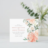 Budget Waterverf Perzikkleurige bleekroze bruiloft (Staand voorkant)