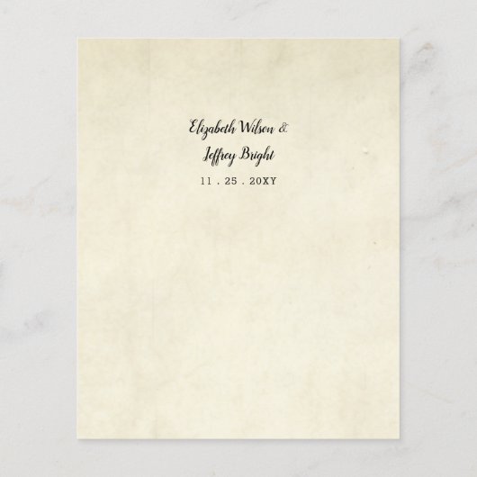 Budget Waterverf Pine Forest Winter Wedding (Achterkant)