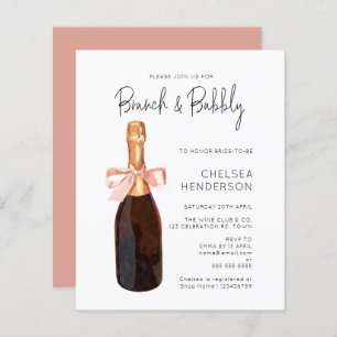 Budget Waterverf Pink Champagne Brunch & Bubble