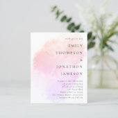 Budget Waterverf Pink Coral Weddenschap (Staand voorkant)