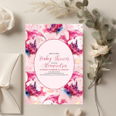 Budget Waterverf Pink Dragon Baby shower