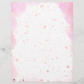 Budget Waterverf Pink Dragon Baby shower Flyer (Achterkant)