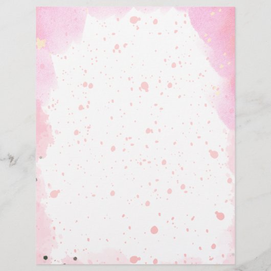 Budget Waterverf Pink Dragon Baby shower Flyer (Achterkant)