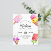 Budget Waterverf Popsicle Cone Ice Cream Verjaarda (Staand voorkant)