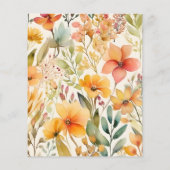 Budget Waterverf Roze Sinaasappel Wildflowers Brui (Achterkant)