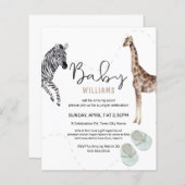 Budget Waterverf Safari Animal Boy Baby shower (Voorkant / Achterkant)