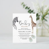 Budget Waterverf Safari Animal Boy Baby shower (Staand voorkant)