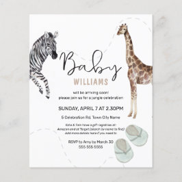 Budget Waterverf Safari Animal Boy Baby shower
