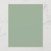 Budget Waterverf Sage Green Wedding Invitation (Achterkant)