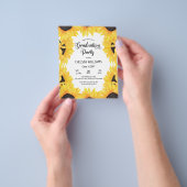 Budget Waterverf Sunflower Graduparty Flyer (Hand)