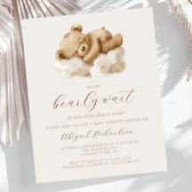 Budget Waterverf Teddybeer Neutrale Baby Shower