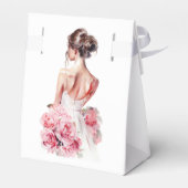 Budget Waterverf Trouwjurk Vrijgezellenfeest Bedankdoosjes (Achterkant)