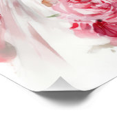 Budget Waterverf Trouwjurk Vrijgezellenfeest Perfect Poster (Hoek)