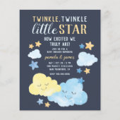 Budget Waterverf Twinkle Little Star Baby shower (Voorkant)