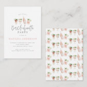 budget waterverf uitnodiging van bachelorette (Voorkant / Achterkant)