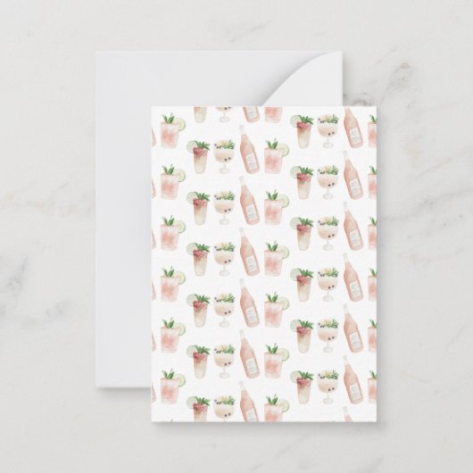 budget waterverf uitnodiging van bachelorette (Achterkant)