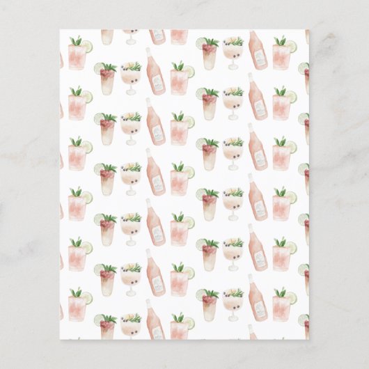 budget waterverf uitnodiging van bachelorette flyer (Achterkant)