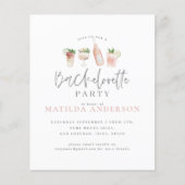 budget waterverf uitnodiging van bachelorette flyer (Voorkant)