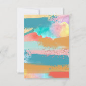 Budget Waterverf Verf Partij Verjaardag Notitiekaartje (Achterkant)