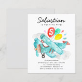 Budget Waterverf Vliegtuig Ballonnen Kinderen Verj (Voorkant / Achterkant)