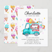 Budget Waterverf Vrachtwagenballon IJs Verjaardag (Voorkant / Achterkant)