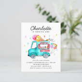 Budget Waterverf Vrachtwagenballon IJs Verjaardag (Staand voorkant)