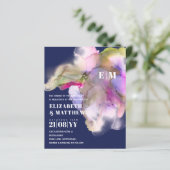 BUDGET Waterverf Weddenschap Abstract Paars grijs (Staand voorkant)