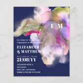 BUDGET Waterverf Weddenschap Abstract Paars grijs (Voorkant)