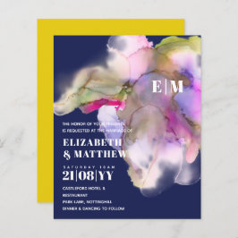 BUDGET Waterverf Weddenschap Abstract Paars grijs