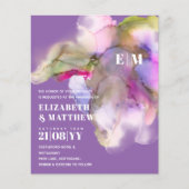 BUDGET Waterverf Weddenschap Abstract Paars grijs (Voorkant)